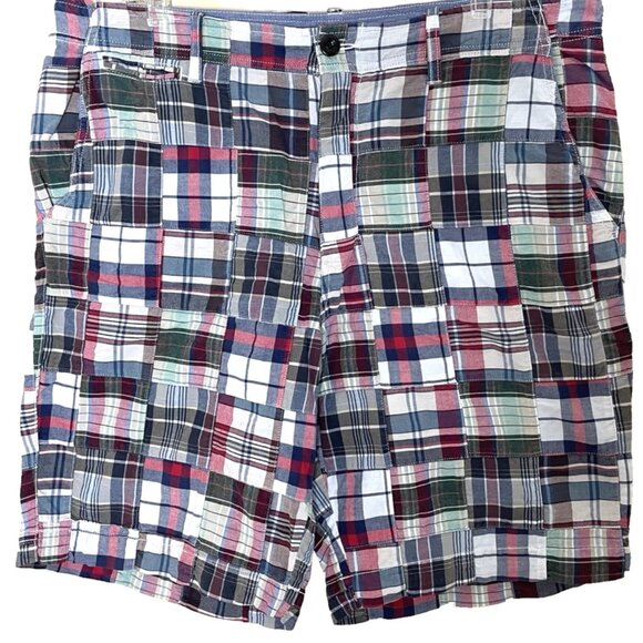 J. Crew Patchwork Field Shorts Men's Size 36 Vacation Beach Preppy Country Club - Picture 1 of 10